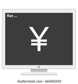 Yen sign icon.