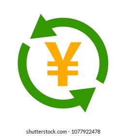 Yen sign icon, currency sign - money symbol, vector cash illustration