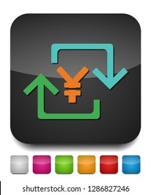 Yen sign icon, currency sign - money symbol, vector cash illustration