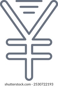 Yen Sign icon design for personal commercial use