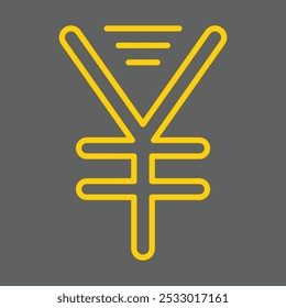 Yen Sign icon design for personal commercial use