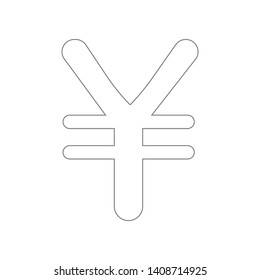 yen sign icon. Element of web for mobile concept and web apps icon. Outline, thin line icon for website design and development, app development