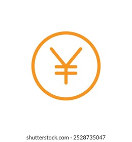 Yen-Zeichen-Symbol Konturvektor für Web ui