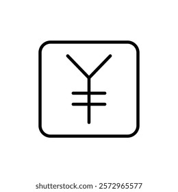 Yen sign icon simple vector symbol