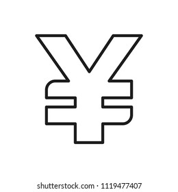 yen sign vector icon