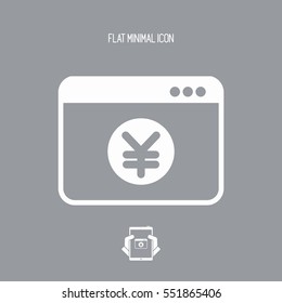 Yen - Smart online banking services - Vector flat icon
