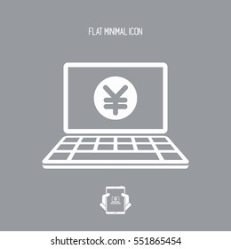 Yen - Smart online banking services - Vector flat icon