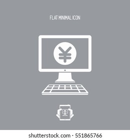 Yen - Smart online banking services - Vector flat icon
