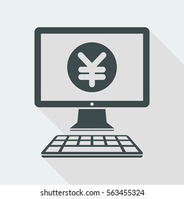 Yen - Smart online banking services - Vector flat icon