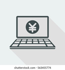 Yen - Smart online banking services - Vector flat icon