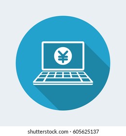 Yen - Smart online banking services - Vector flat icon