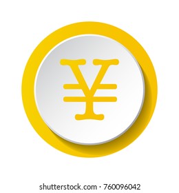 Yen symbol - 3d icon. Vector.