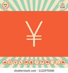 Yen symbol icon