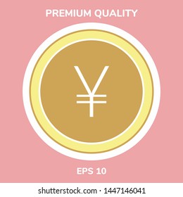Yen symbol icon, elements for your design