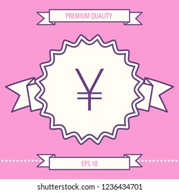 Yen symbol icon. Graphic elements for your design