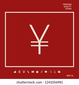 Yen symbol icon. Graphic elements for your design