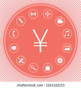 Yen symbol icon. Graphic elements for your design