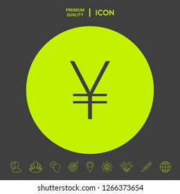 Yen symbol icon. Graphic elements for your design