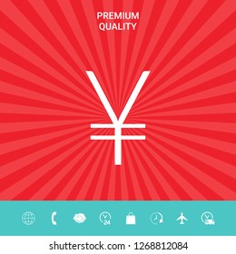 Yen symbol icon. Graphic elements for your design