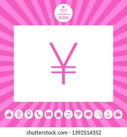 Yen symbol icon. Graphic elements for your design
