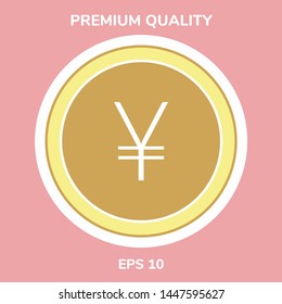 Yen symbol icon. Graphic elements for your design