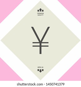 Yen symbol icon. Graphic elements for your design