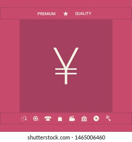 Yen symbol icon. Graphic elements for your design