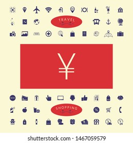 Yen symbol icon. Graphic elements for your design