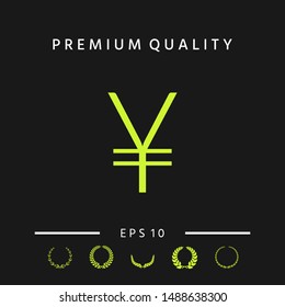 Yen symbol icon. Graphic elements for your design
