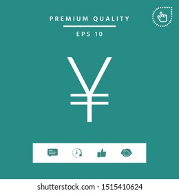 Yen symbol icon. Graphic elements for your design