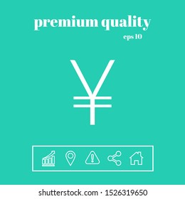 Yen symbol icon. Graphic elements for your design