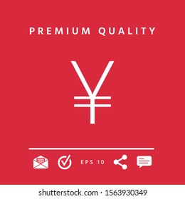 Yen symbol icon. Graphic elements for your design