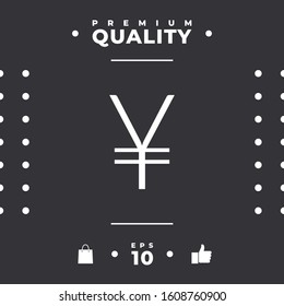 Yen symbol icon. Graphic elements for your design