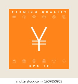 Yen symbol icon. Graphic elements for your design