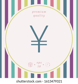 Yen symbol icon. Graphic elements for your design