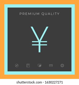 Yen symbol icon. Graphic elements for your design