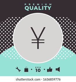 Yen symbol icon. Graphic elements for your design