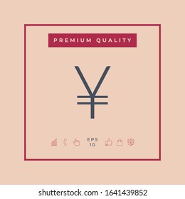 Yen symbol icon. Graphic elements for your design