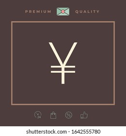 Yen symbol icon. Graphic elements for your design