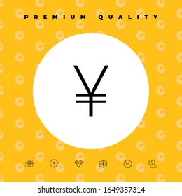 Symbol Yen. Grafische Elemente für Ihr Design