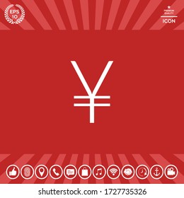 Icono de símbolo Yen. Elementos gráficos para su diseño