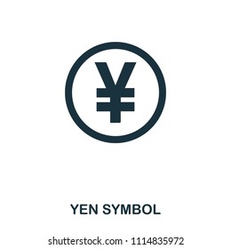 Yen Symbol icon. Mobile app, printing, web site icon. Simple element sing. Monochrome Yen Symbol icon illustration.