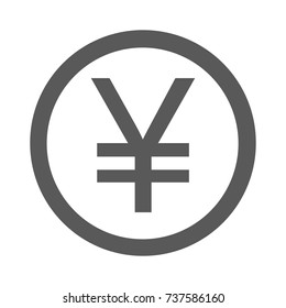 Yen symbol icon. Vector simple illustration of yen symbol icon isolated on white