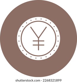 Yen vector icon. Can be used for printing, mobile and web applications.