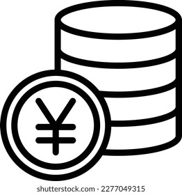 Ilustración de diseño de iconos de vectores de Yen