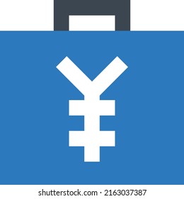 yen Vector illustration on a transparent background.Premium quality symbols.Glyphs vector icon for concept and graphic design.