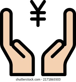 Ilustración de Yen Vector sobre un fondo transparente.Símbolos de calidad premium.Icono vectorial de trazo para el concepto y el diseño gráfico.