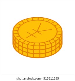Yen or Yuan coins symbol sign flat icon on background