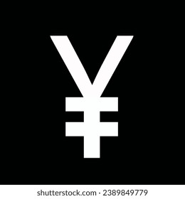 Yen or Yuan icon symbol sign.  Vector illustration.