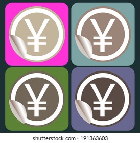 Yen(Japan money) sign icon. vector / illustration